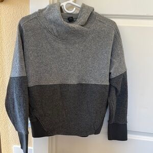 PrAna Gray and Dark Gray oversized hoodie